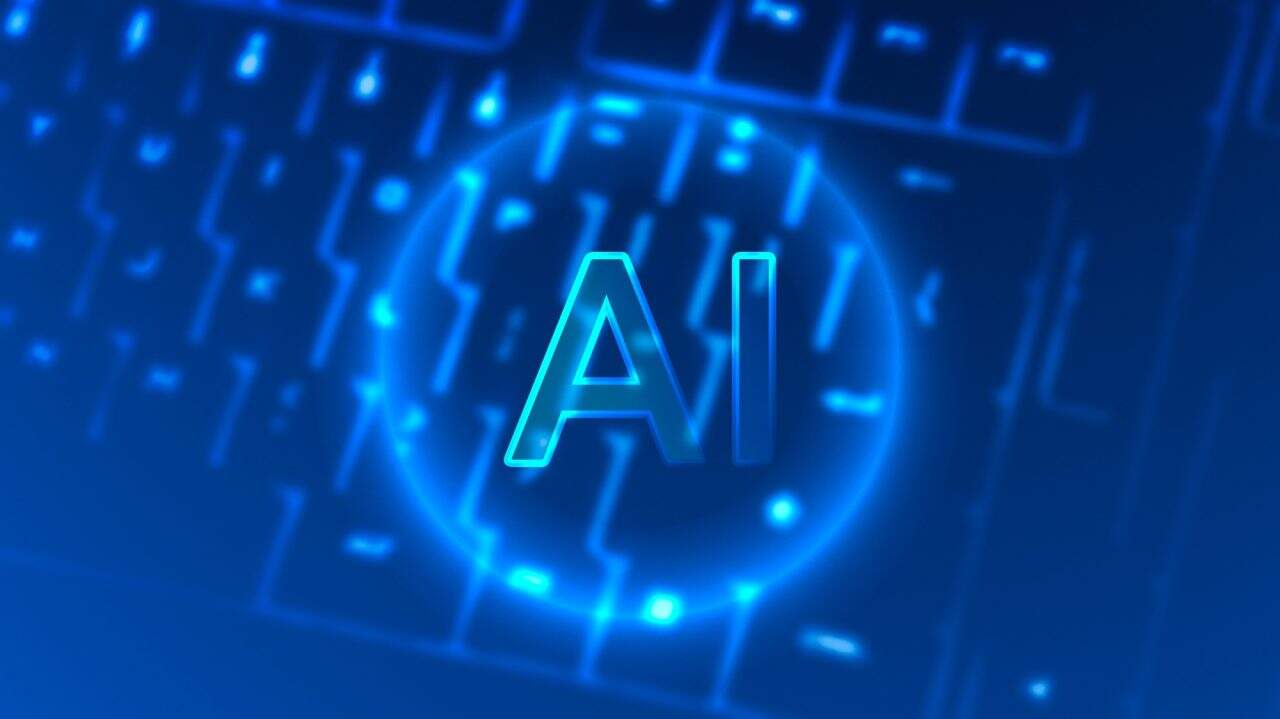 AI technology interface symbolizing intelligent automation and adaptive cybersecurity systems.